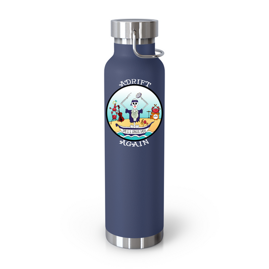 The S. S. Single Lady 22 oz Water Bottle, Dual Wall, Stainless Steel, In Mint, Navy, Black or White