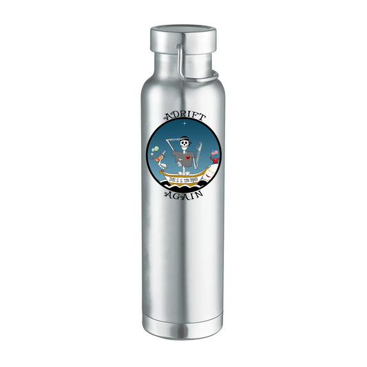 The S. S. Tin Man 22 oz Water Bottle, Dual Wall, Stainless Steel, In Stainless, Red, Grey, Black or White