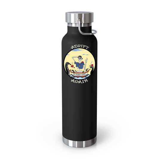 The Calamari Current 22 oz Water Bottle, Dual Wall, Stainless Steel, In Stainless, Grey or Black