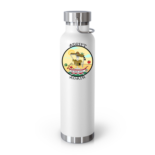 The Ceviche Shuttle 22 oz Water Bottle, Dual Wall, Stainless Steel, In Red, Black or White