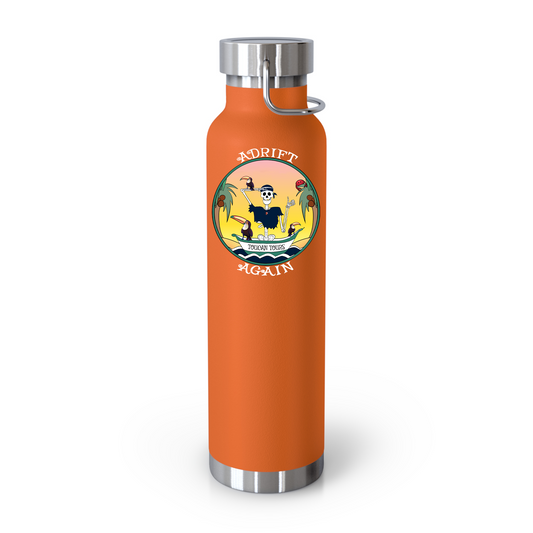 Toucan Tours 22 oz Water Bottle, Dual Wall, Stainless Steel, In Orange, Grey or Black