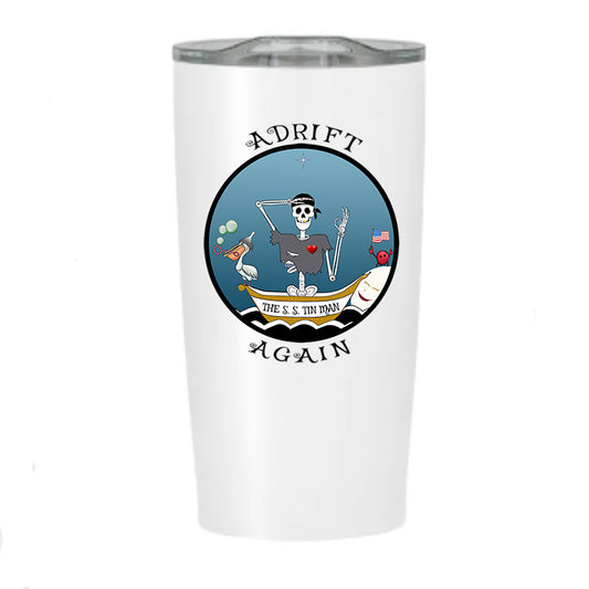 The S. S. Tin Man, Stainless Steel Tumbler, White